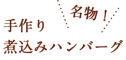 手作り煮込みハンバーグ